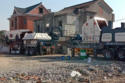 杭州日处理量1000吨的建筑垃圾移动破碎站使用现场